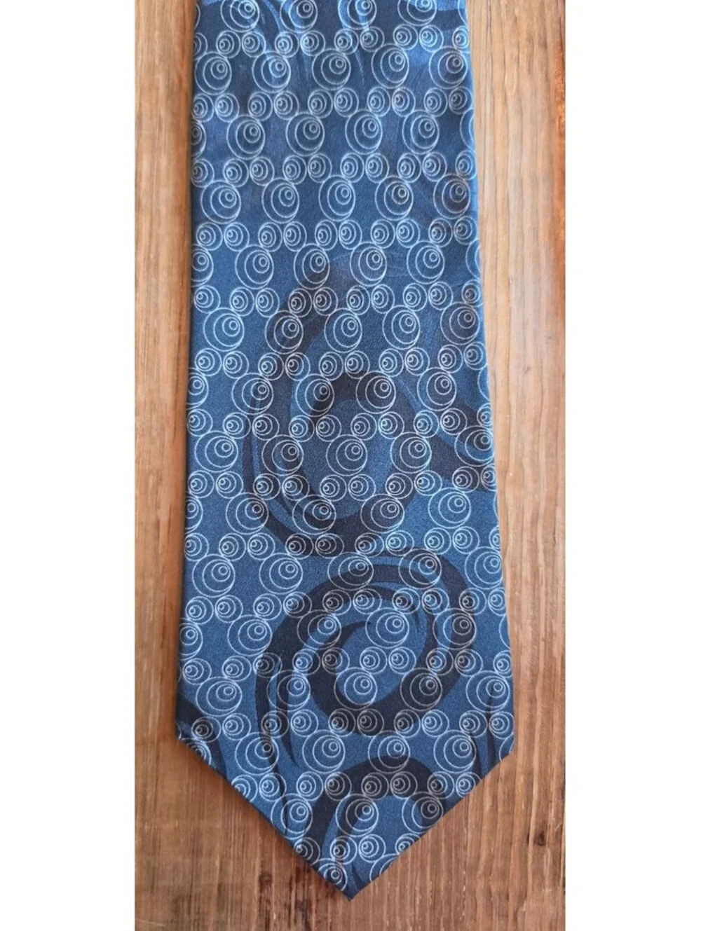 Vintage 1990s Walt Disney World Mickey Mouse Blue Silk Necktie Korea